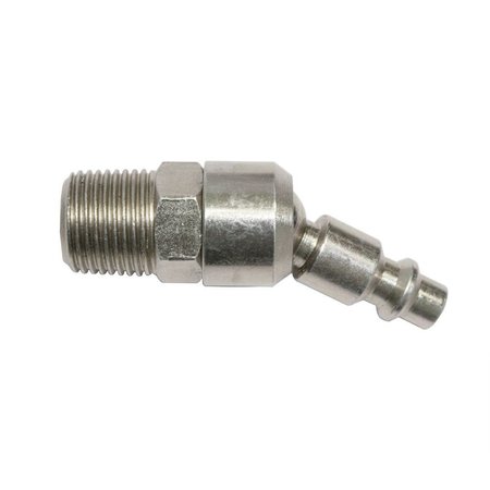 INTERSTATE PNEUMATICS 1/4 Inch Industrial Steel Swivel Plug x 3/8 Inch Male NPT, PK 100 CPHS461-100K